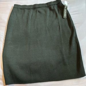 Nina Leonard knit black skirt.